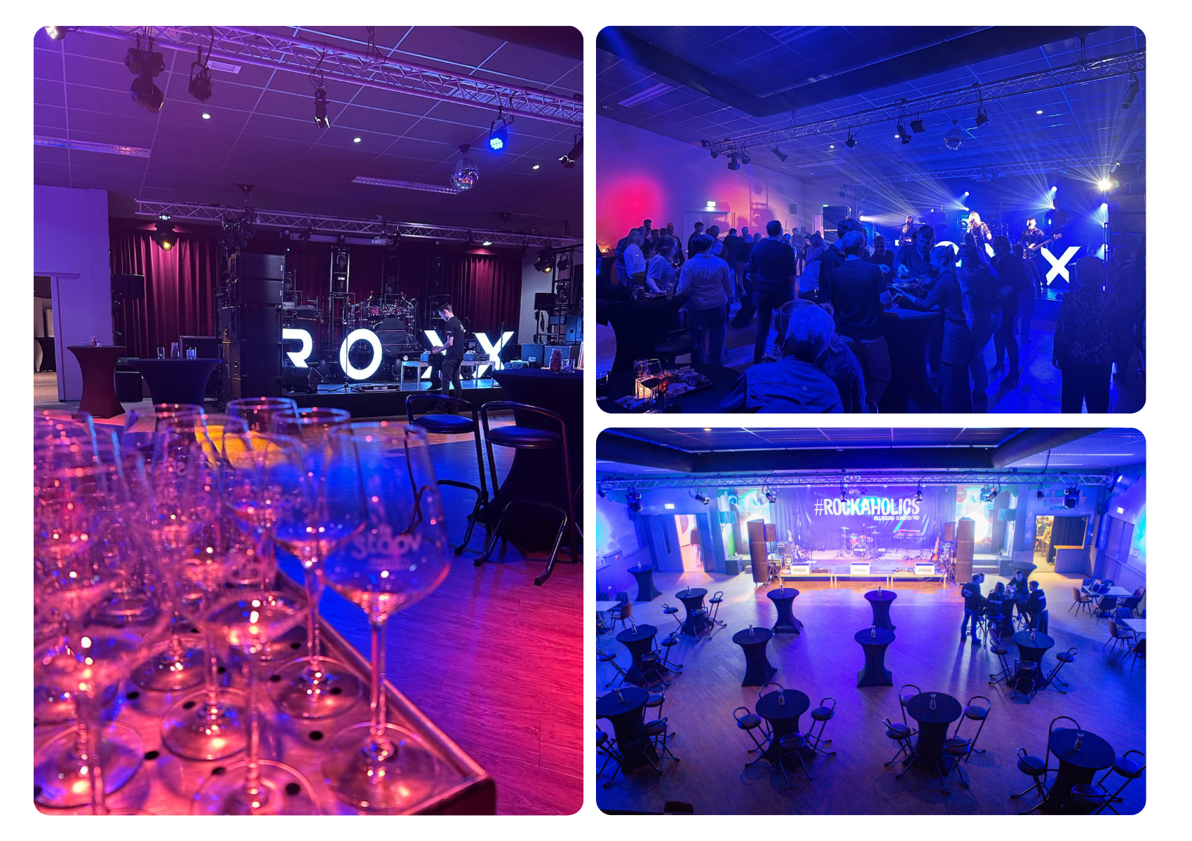 Feest in de theaterzaal van De Stoov