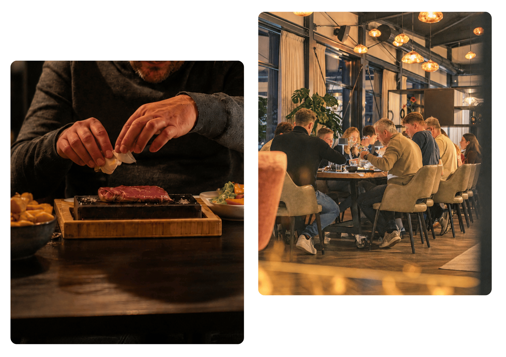 Dineren en Steak on the Stone bij De Stoov
